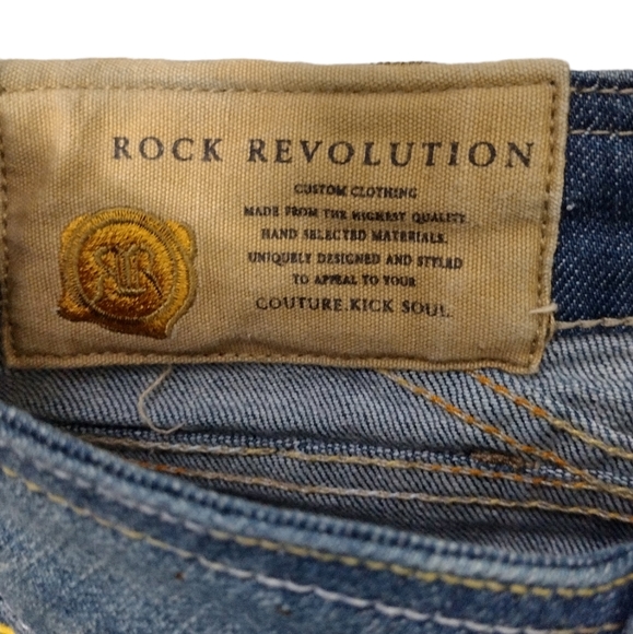 Rock Revolution Womens Bootcut Embroidered Jeans 27‎ - Picture 8 of 9